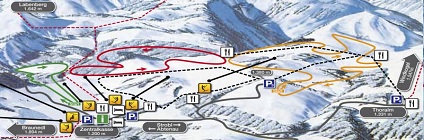 Cross country skiing at Postalm.